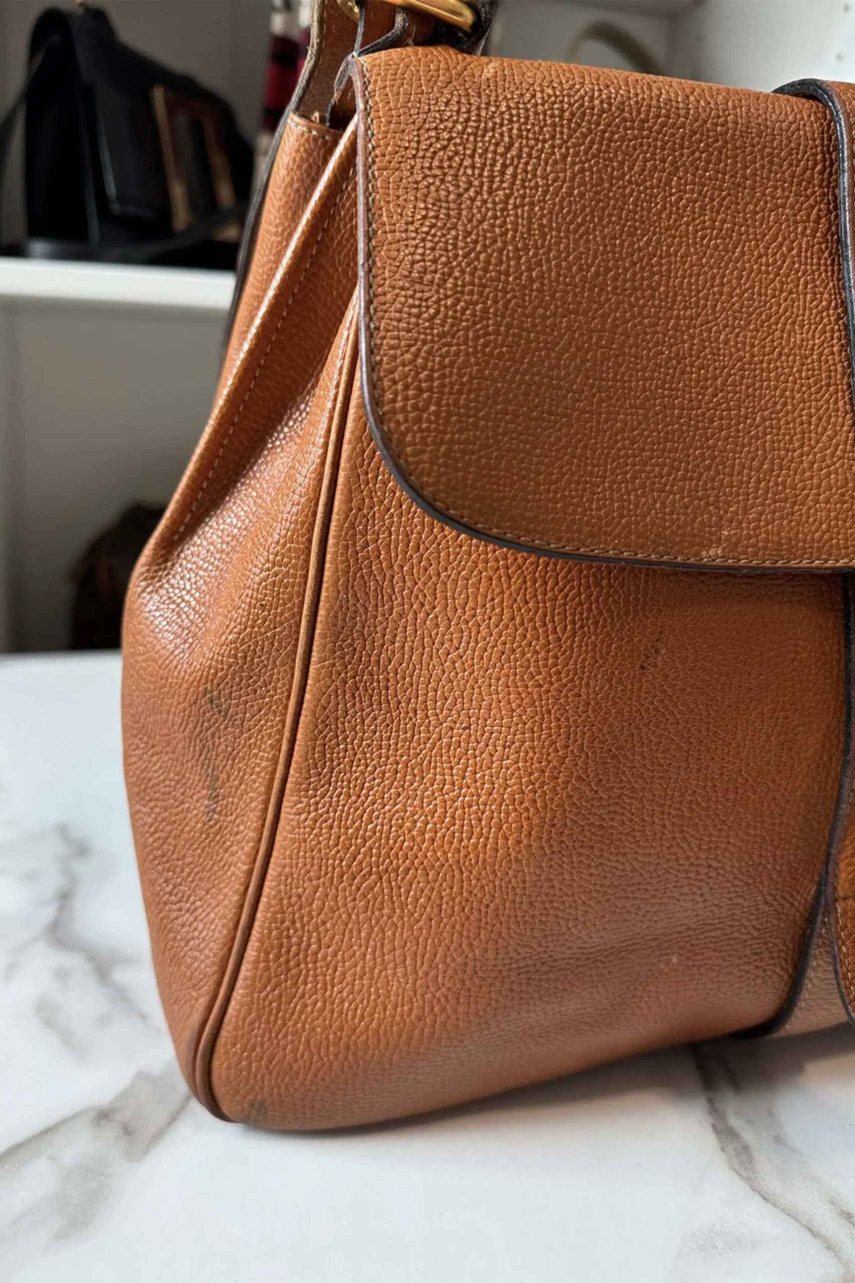 Delvaux 'Gin Fizz' Cognac Jumping Bag - Image 6